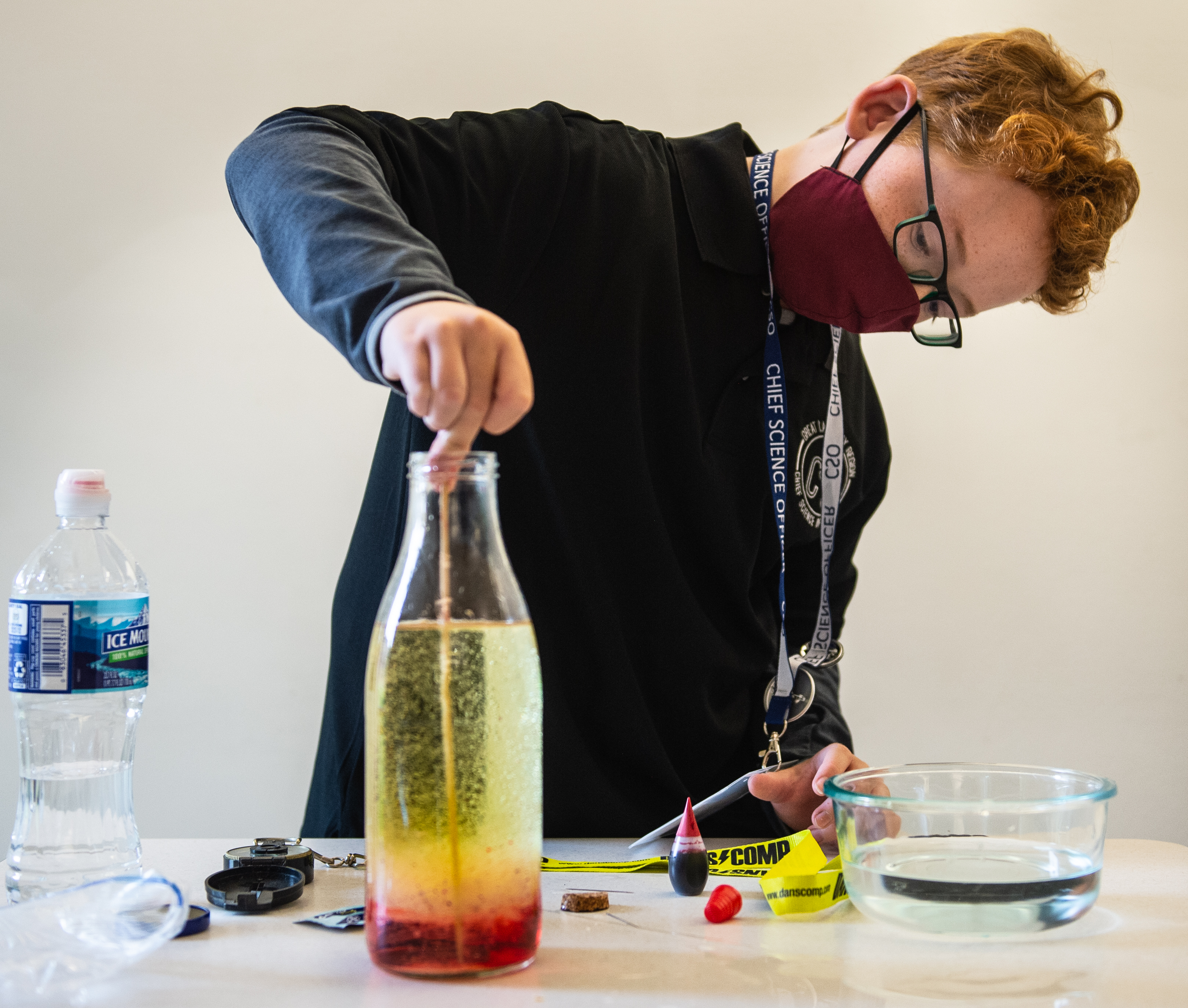 Student completing STEMonstration